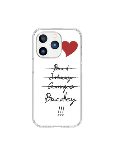 Coque iPhone 15 Pro I love Bradley Coeur Amour - Julien Martinez