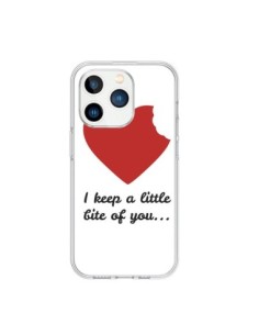 Coque iPhone 15 Pro I Keep a little bite of you Coeur...
