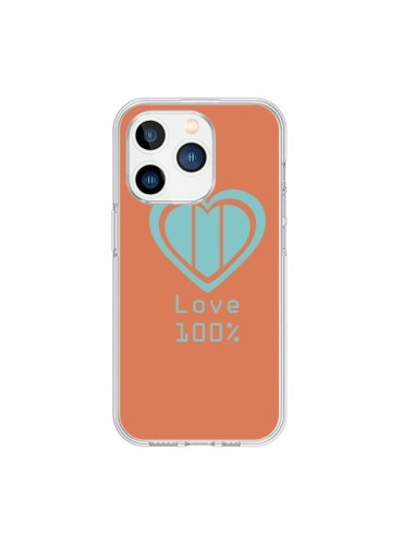 Coque iPhone 15 Pro Love 100% Coeur Amour - Julien Martinez