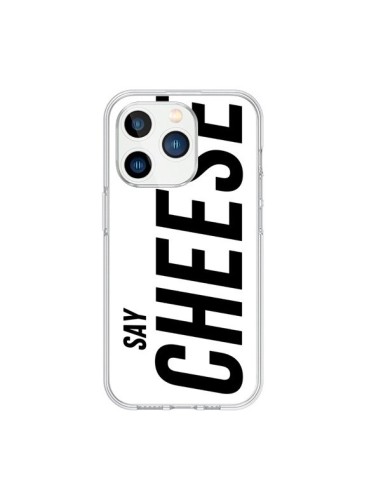 Coque iPhone 15 Pro Say Cheese Smile Blanc - Jonathan Perez
