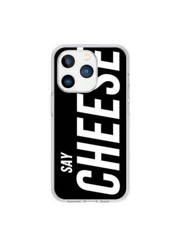 Coque iPhone 15 Pro Say Cheese Smile Noir - Jonathan Perez