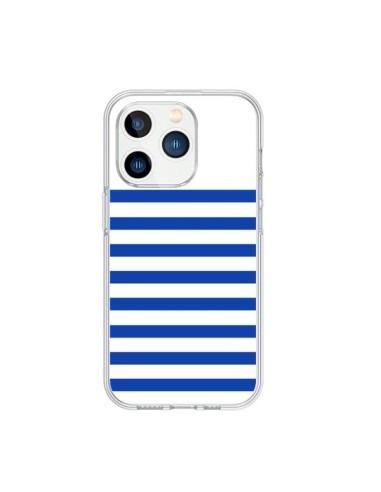 Coque iPhone 15 Pro Mariniere Bleu - Jonathan Perez