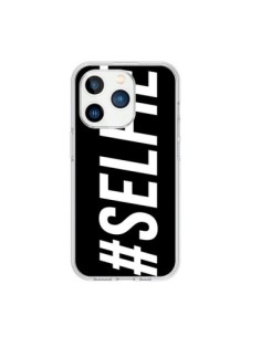 Coque iPhone 15 Pro Hashtag Selfie Noir Horizontal -...