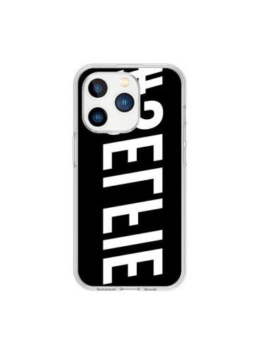 Coque iPhone 15 Pro Hashtag Selfie Blanc Inversé Horizontal - Jonathan Perez