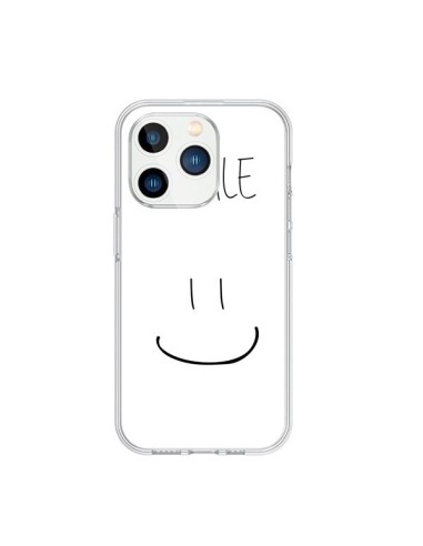 Coque iPhone 15 Pro Smile Souriez en Blanc - Jonathan Perez