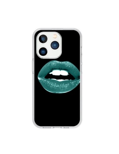 Coque iPhone 15 Pro Lèvres Bleues - Jonathan Perez