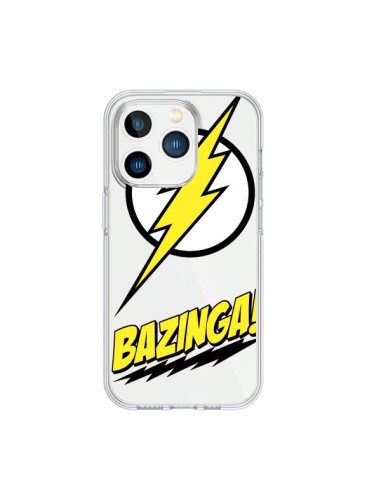 Coque iPhone 15 Pro Bazinga Sheldon The Big Bang Thoery Transparente - Jonathan Perez
