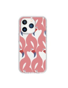 Coque iPhone 15 Pro Flamant Rose Flamingo Transparente -...