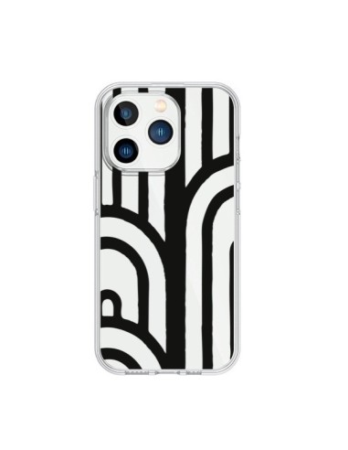 Coque iPhone 15 Pro Geometric Noir Transparente - Dricia Do