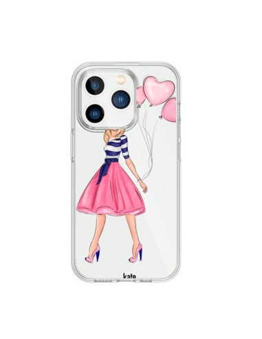 Coque iPhone 15 Pro Legally Blonde Love Transparente - kateillustrate