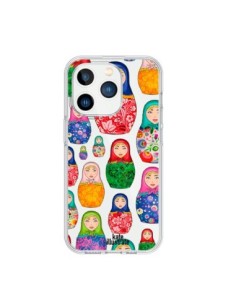 Cover iPhone 15 Pro Matryoshka Bambola Russa Trasparente...