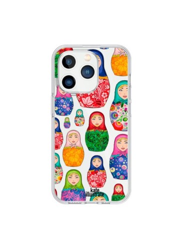 Cover iPhone 15 Pro Matryoshka Bambola Russa Trasparente - kateillustrate