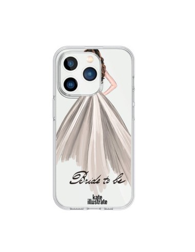 Coque iPhone 15 Pro Bride To Be Mariée Mariage Transparente - kateillustrate