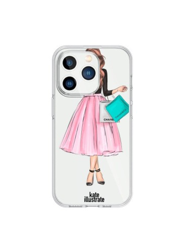 Coque iPhone 15 Pro Shopping Time Transparente - kateillustrate