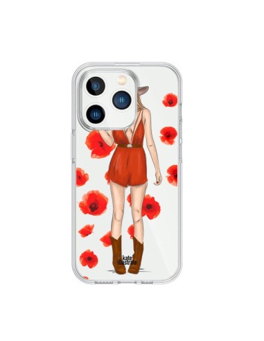 Coque iPhone 15 Pro Young Wild and Free Coachella Transparente - kateillustrate