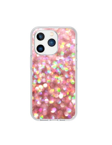 Coque iPhone 15 Pro Paillettes Pinkalicious - Lisa Argyropoulos