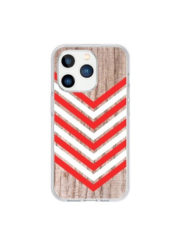 iPhone 15 Pro Case Tribal Aztec Wood Wood Arrow Red White - Laetitia