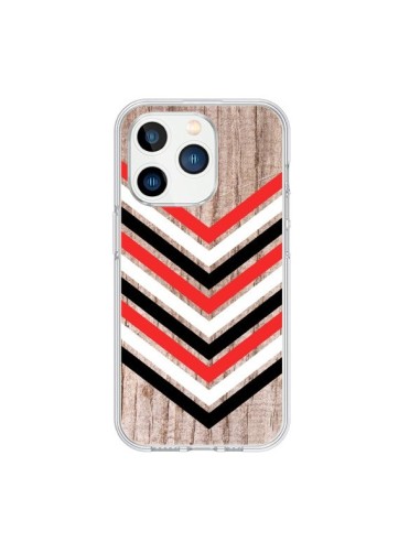iPhone 15 Pro Case Tribal Aztec Wood Wood Arrow Red White Black - Laetitia