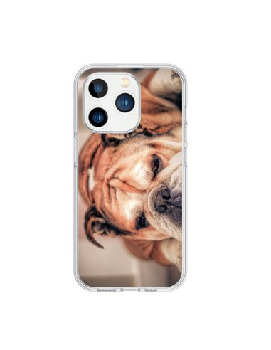 Coque iPhone 15 Pro Chien Bulldog Dog - Laetitia