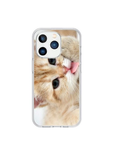 Coque iPhone 15 Pro Chat Cat Tongue - Laetitia