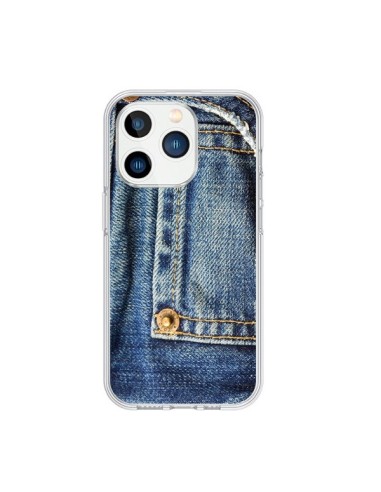 Cover iPhone 15 Pro Jean Blu Vintage - Laetitia