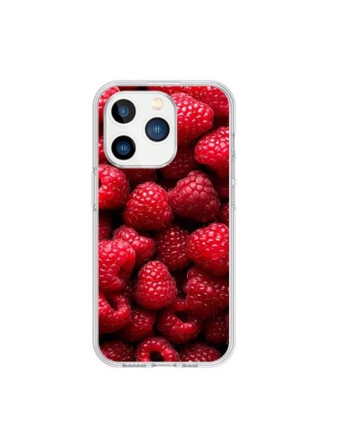 Coque iPhone 15 Pro Framboise Raspberry Fruit - Laetitia