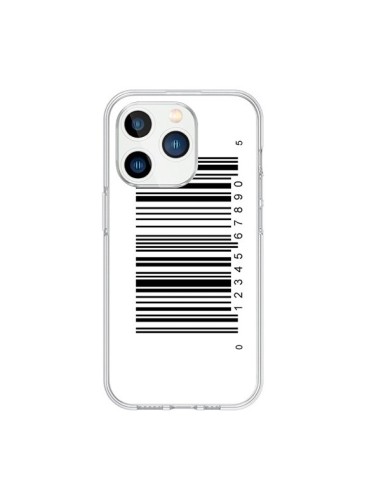 Coque iPhone 15 Pro Code Barres Noir - Laetitia