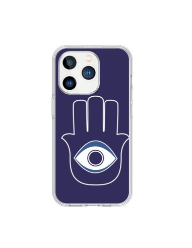 iPhone 15 Pro Case Hand of Fatima  Eye Blue - Laetitia