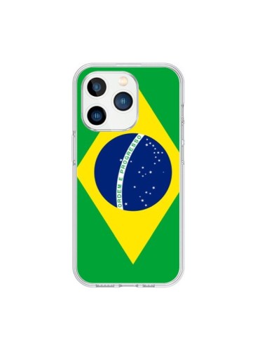 Coque iPhone 15 Pro Drapeau Brésil Brésilien - Laetitia