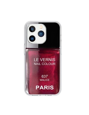 Coque iPhone 15 Pro Vernis Paris Malice Violet - Laetitia