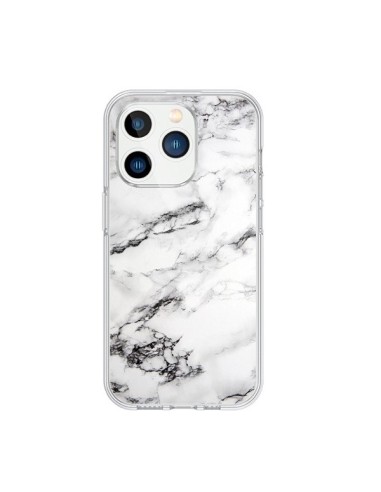 Coque iPhone 15 Pro Marbre Marble Blanc White - Laetitia