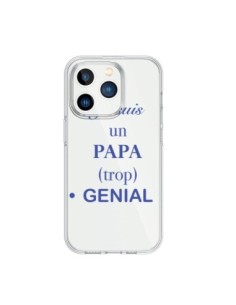 Cover iPhone 15 Pro Sono un Papà Geniale Trasparente -...