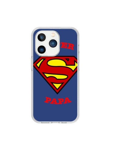 Coque iPhone 15 Pro Super Papa Superman - Laetitia