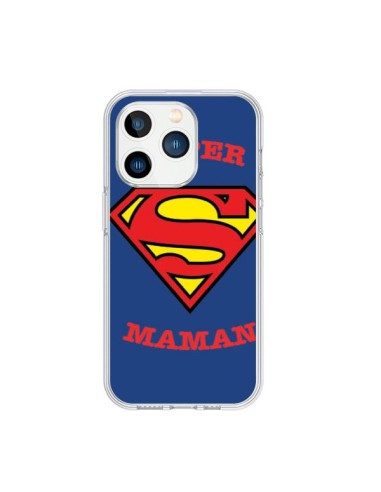 Coque iPhone 15 Pro Super Maman Superman - Laetitia