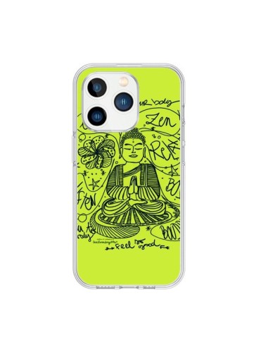 Coque iPhone 15 Pro Buddha Listen to your body Love Zen Relax - Leellouebrigitte