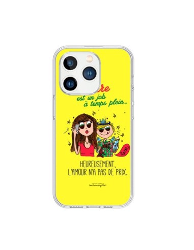 Coque iPhone 15 Pro Etre mère est un job à plein temps Fête des Mères - Leellouebrigitte