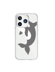 Coque iPhone 15 Pro Orque Orca Ocean Transparente - Petit...