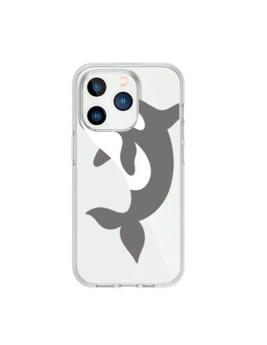 Coque iPhone 15 Pro Orque Orca Ocean Transparente - Petit Griffin