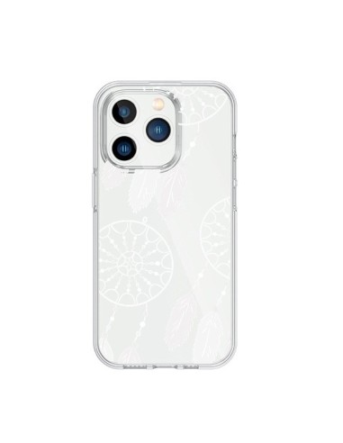 Coque iPhone 15 Pro Attrape Rêves Blanc Dreamcatcher Triple Transparente - Petit Griffin