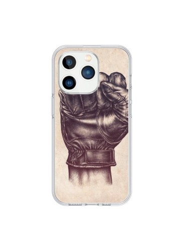 Cover iPhone 15 Pro Fight Poing Cuir Pugno Combattimento Pelle - Lassana