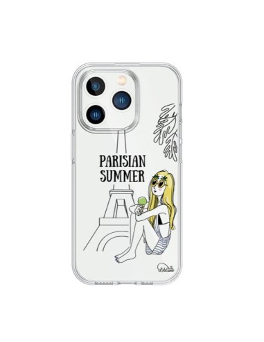 Coque iPhone 15 Pro Parisian Summer Ete Parisien Transparente - Lolo Santo
