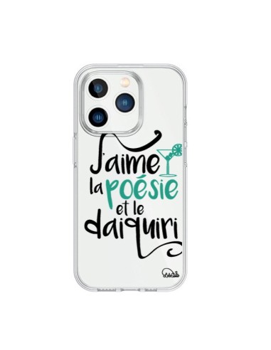 iPhone 15 Pro Case J'aime la poésie e le daiquiri Clear - Lolo Santo