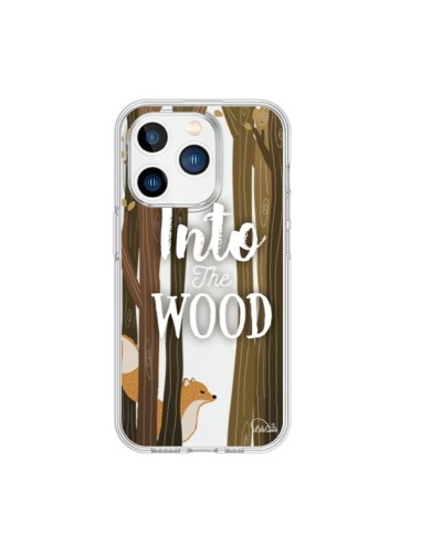 Coque iPhone 15 Pro Into The Wild Renard Bois Transparente - Lolo Santo