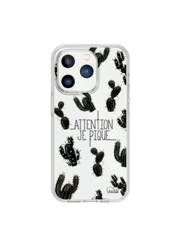 Coque iPhone 15 Pro Cactus Je Pique Transparente - Lolo Santo