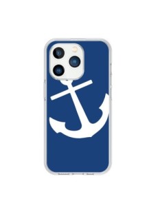 Coque iPhone 15 Pro Ancre Navire Navy Blue Anchor - Mary...