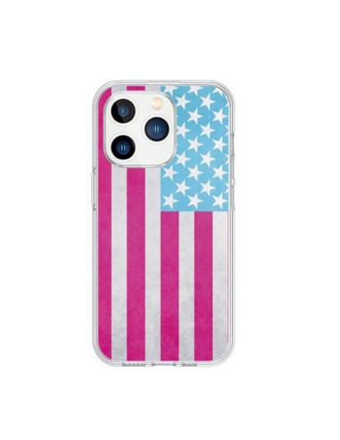 Cover iPhone 15 Pro Bandiera USA Vintage - Mary Nesrala