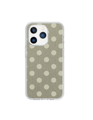 Coque iPhone 15 Pro Pois Polka Camel - Mary Nesrala