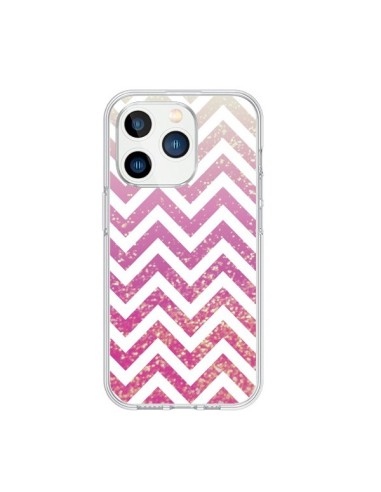 Coque iPhone 15 Pro Chevron Pixie Dust Triangle Azteque - Mary Nesrala