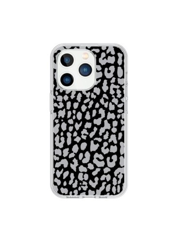 Coque iPhone 15 Pro Leopard Gris - Mary Nesrala