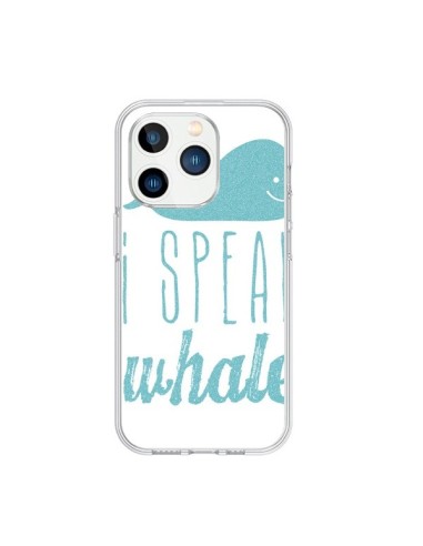 Cover iPhone 15 Pro I Speak Whale Balena Blu - Mary Nesrala